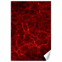 Simulation Red Water Waves Light Canvas 24  X 36  by Mariart