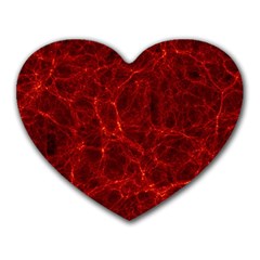 Simulation Red Water Waves Light Heart Mousepads by Mariart