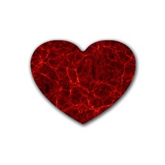 Simulation Red Water Waves Light Heart Coaster (4 Pack)  by Mariart