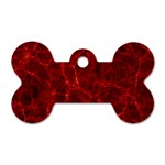 Simulation Red Water Waves Light Dog Tag Bone (Two Sides) Back