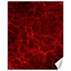 Simulation Red Water Waves Light Canvas 11  X 14   by Mariart