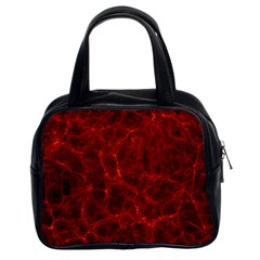 Simulation Red Water Waves Light Classic Handbags (2 Sides) by Mariart