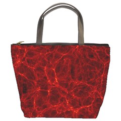 Simulation Red Water Waves Light Bucket Bags by Mariart