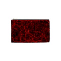 Simulation Red Water Waves Light Cosmetic Bag (small)  by Mariart