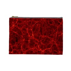 Simulation Red Water Waves Light Cosmetic Bag (large)  by Mariart