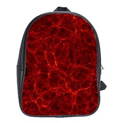 Simulation Red Water Waves Light School Bag (large)