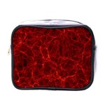 Simulation Red Water Waves Light Mini Toiletries Bags Front