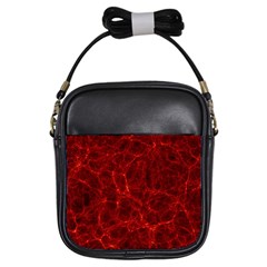 Simulation Red Water Waves Light Girls Sling Bags by Mariart