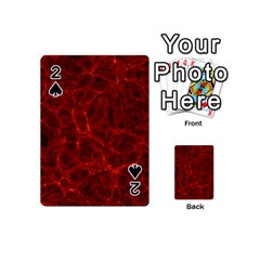 Simulation Red Water Waves Light Playing Cards 54 (mini)  by Mariart