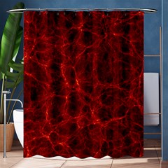 Simulation Red Water Waves Light Shower Curtain 60  X 72  (medium)  by Mariart