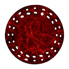 Simulation Red Water Waves Light Ornament (round Filigree) by Mariart