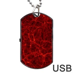 Simulation Red Water Waves Light Dog Tag Usb Flash (one Side)