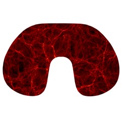 Simulation Red Water Waves Light Travel Neck Pillows by Mariart