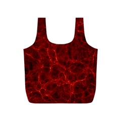 Simulation Red Water Waves Light Full Print Recycle Bags (s)  by Mariart