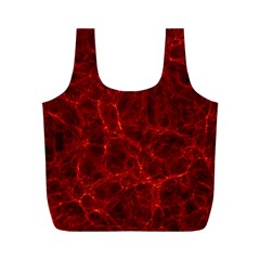 Simulation Red Water Waves Light Full Print Recycle Bags (m)  by Mariart