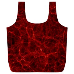 Simulation Red Water Waves Light Full Print Recycle Bags (l)  by Mariart