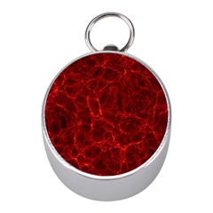 Simulation Red Water Waves Light Mini Silver Compasses by Mariart