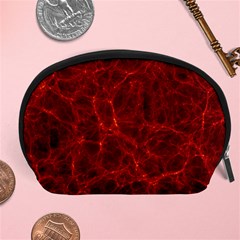 Simulation Red Water Waves Light Accessory Pouches (large)  by Mariart