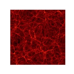 Simulation Red Water Waves Light Small Satin Scarf (square)