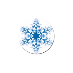 Snowflakes Blue Flower Golf Ball Marker (10 Pack) by Mariart