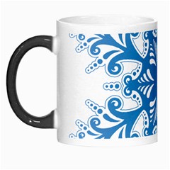 Snowflakes Blue Flower Morph Mugs by Mariart