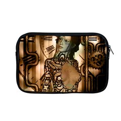 Steampunk, Steampunk Women With Clocks And Gears Apple Macbook Pro 13  Zipper Case by FantasyWorld7