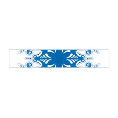 Snowflakes Blue Flower Flano Scarf (mini) by Mariart