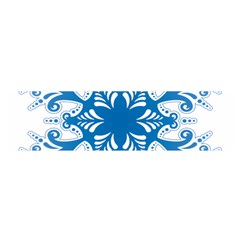 Snowflakes Blue Flower Satin Scarf (oblong) by Mariart