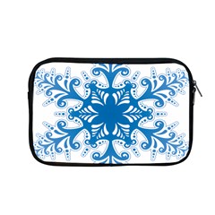 Snowflakes Blue Flower Apple Macbook Pro 13  Zipper Case by Mariart