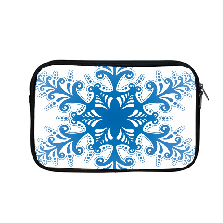 Snowflakes Blue Flower Apple MacBook Pro 13  Zipper Case