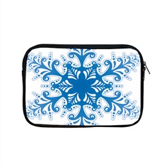 Snowflakes Blue Flower Apple Macbook Pro 15  Zipper Case by Mariart