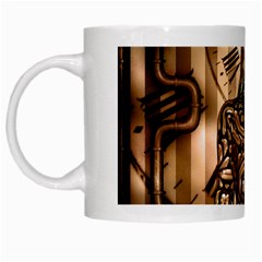 Steampunk, Steampunk Women With Clocks And Gears White Mugs by FantasyWorld7