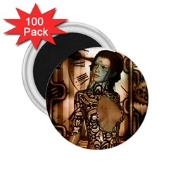 Steampunk, Steampunk Women With Clocks And Gears 2 25  Magnets (100 Pack)  by FantasyWorld7