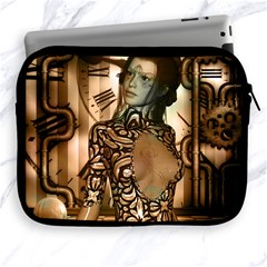 Steampunk, Steampunk Women With Clocks And Gears Apple Ipad 2/3/4 Zipper Cases by FantasyWorld7