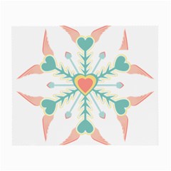 Snowflakes Heart Love Valentine Angle Pink Blue Sexy Small Glasses Cloth (2-side) by Mariart