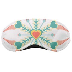 Snowflakes Heart Love Valentine Angle Pink Blue Sexy Sleeping Masks by Mariart