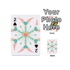 Snowflakes Heart Love Valentine Angle Pink Blue Sexy Playing Cards 54 (mini) 