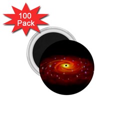 Space Galaxy Black Sun 1 75  Magnets (100 Pack) 