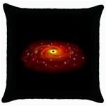 Space Galaxy Black Sun Throw Pillow Case (Black) Front