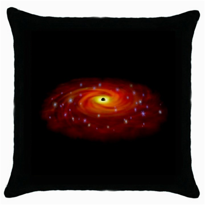 Space Galaxy Black Sun Throw Pillow Case (Black)