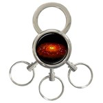 Space Galaxy Black Sun 3-Ring Key Chains Front