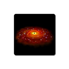 Space Galaxy Black Sun Square Magnet