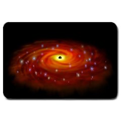 Space Galaxy Black Sun Large Doormat 