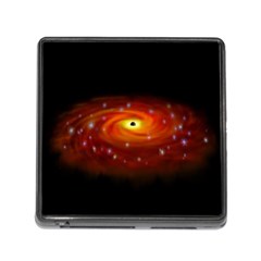 Space Galaxy Black Sun Memory Card Reader (square)