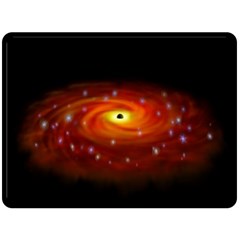 Space Galaxy Black Sun Fleece Blanket (large) 