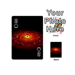 Space Galaxy Black Sun Playing Cards 54 (mini)  by Mariart