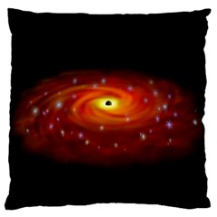 Space Galaxy Black Sun Large Cushion Case (one Side)