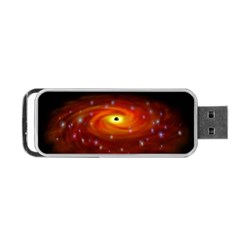 Space Galaxy Black Sun Portable Usb Flash (one Side)