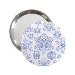 Snowflakes Blue White Cool 2 25  Handbag Mirrors by Mariart