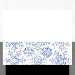 Snowflakes Blue White Cool Rectangular Jigsaw Puzzl by Mariart